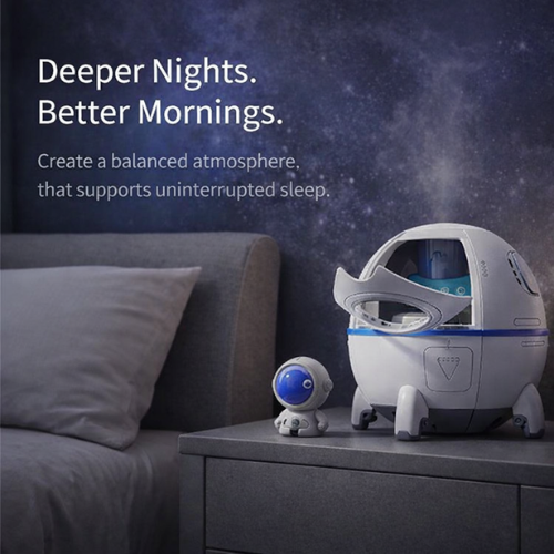 Raumluftbefeuchter mit spacigem Design für ein aromatischeres Zuhause