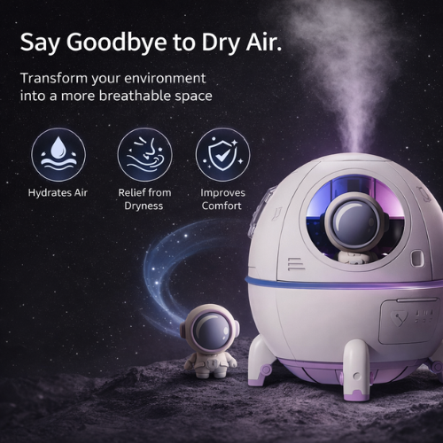 Raumluftbefeuchter mit spacigem Design für ein aromatischeres Zuhause