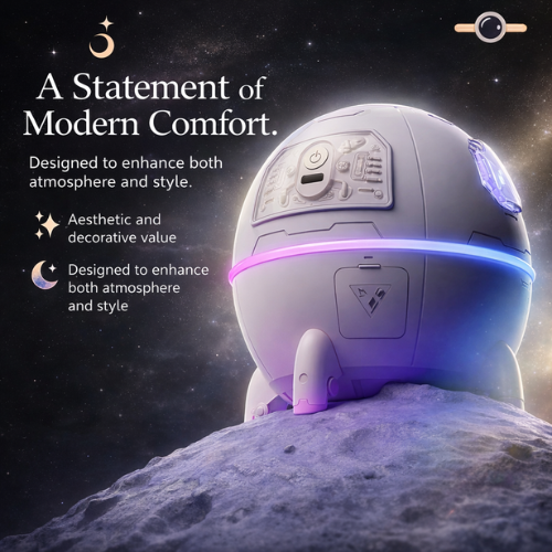 Raumluftbefeuchter mit spacigem Design für ein aromatischeres Zuhause